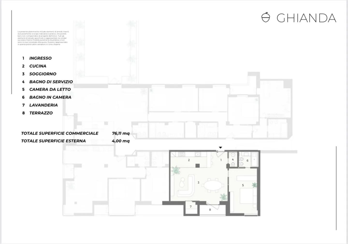 SPAZIOSO 2.5 LOCALI RISTRUTTURATO CON LOGGIA A CASSARATE - Foto 6 di 6