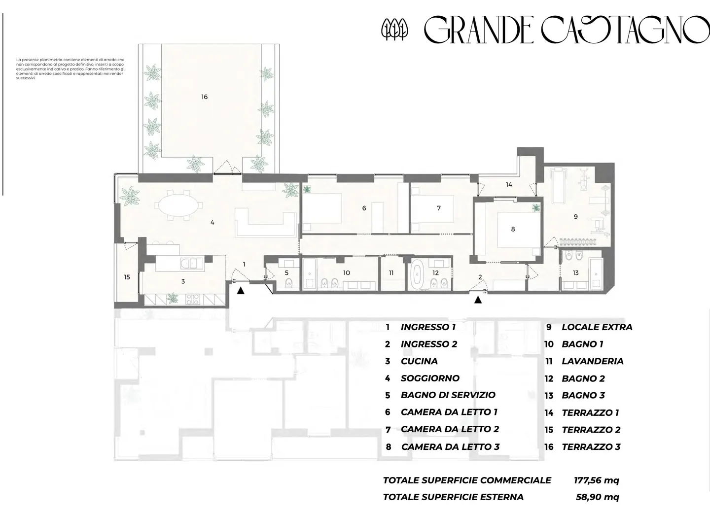ELEGANT AND SPACIOUS 5.5-ROOM APARTMENT IN CASSARATE - Photo 5 of 5