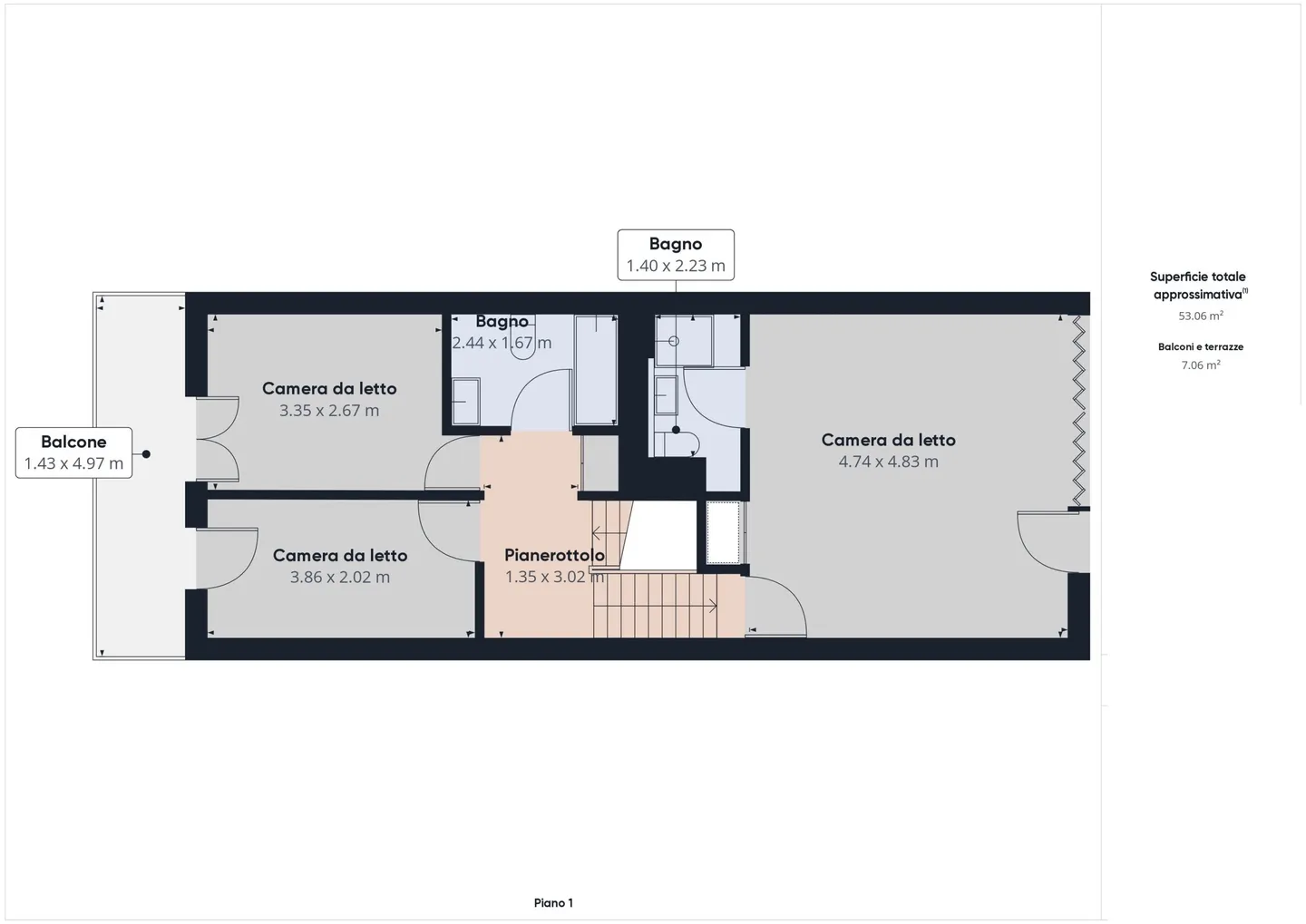 END TERRACE HOUSE WITH 4.5 ROOMS ON 4 LEVELS IN AGNO - Photo 12 of 13