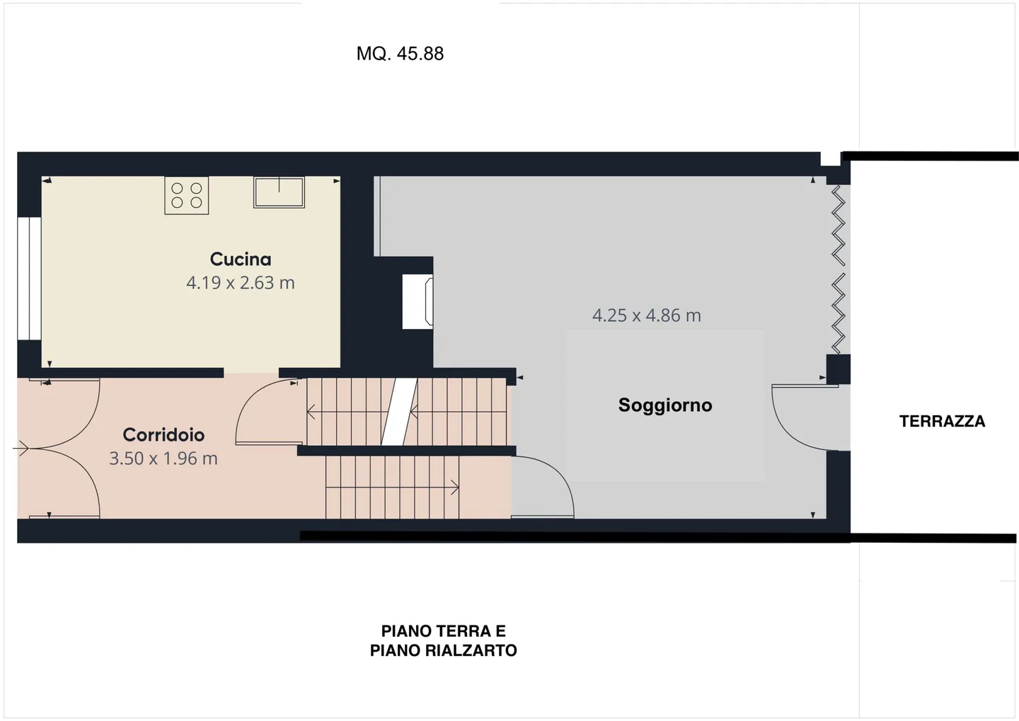 END TERRACE HOUSE WITH 4.5 ROOMS ON 4 LEVELS IN AGNO - Photo 11 of 13
