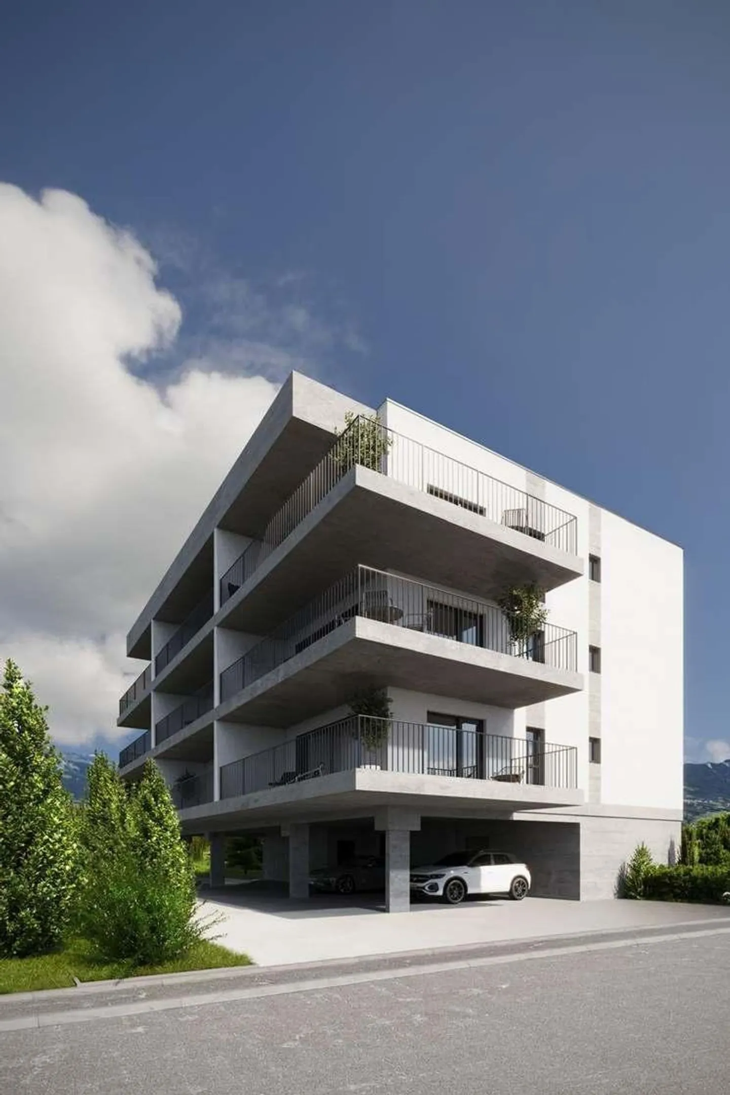 In affitto - Appartamento nuovo Minergie 2.5 locali con grande balcone e parcheggio interno ad Aproz (Residenza The Cube) - Foto 8 di 9