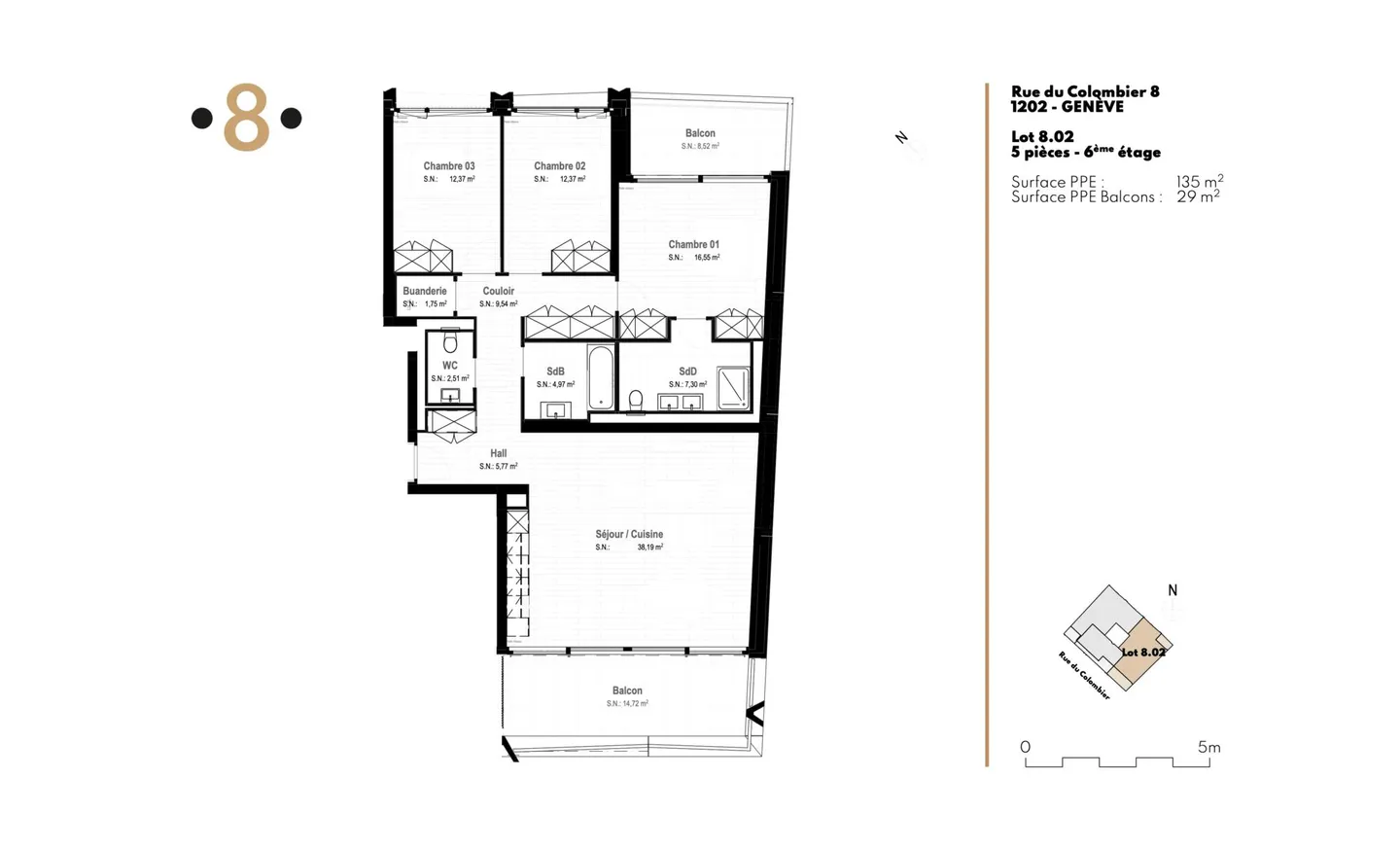 Colombier 8 | New apartment with loggias - Photo 5 of 5