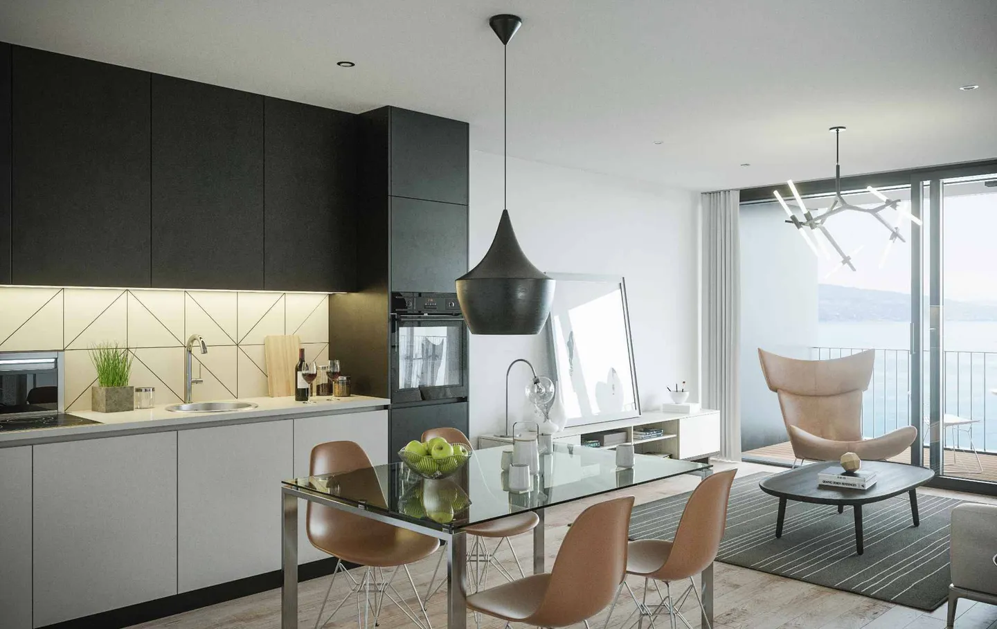 Appartement neuf de 3.5 pièces au 4ème étage avec balcon à vendre à Chexbres - Photo 6 sur 13