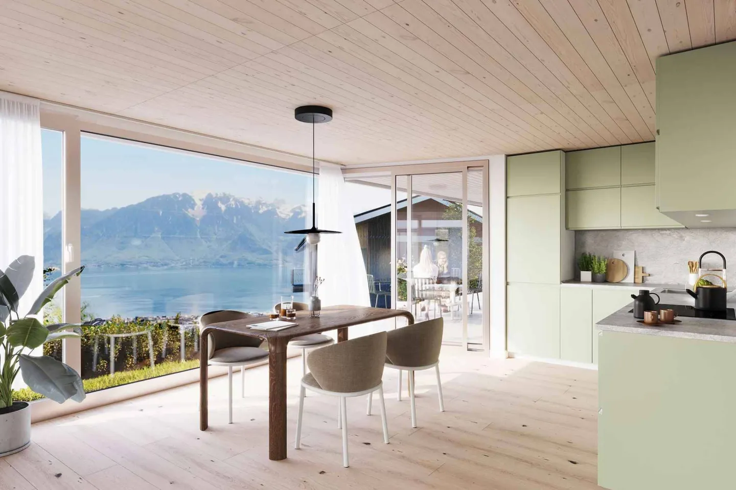 Appartement neuf de 3.5 pièces avec balcons et vue panoramique sur le lac à vendre à Jongny - Lot D1 - Photo 6 sur 7