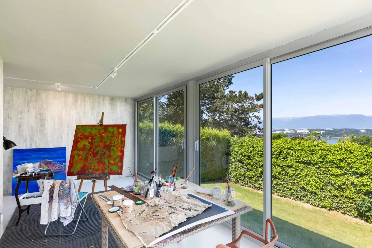 Zeitgenössische Villa in Cologny mit Blick auf den See und das Jura - Foto 7 von 10