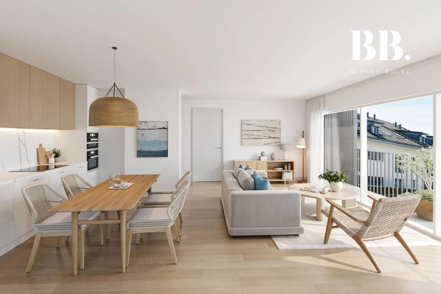 Lot M2 - Neue 4,5-Zimmer-Wohnung im Zentrum des Dorfes Blonay - Foto 4 von 7