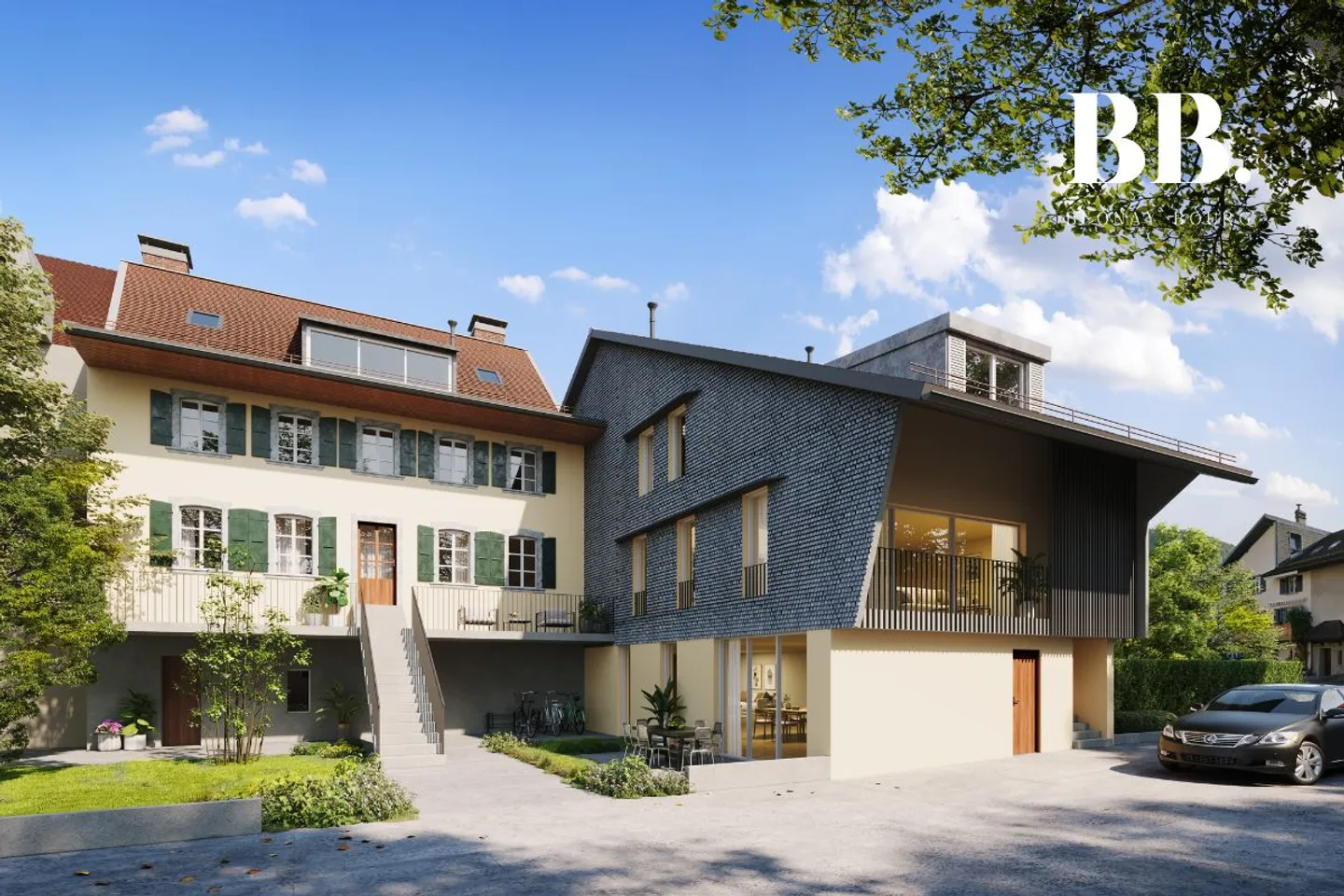 Lot G2 - Neue 2,5-Zimmer-Wohnung im Zentrum des Dorfes in Blonay - Foto 2 von 8