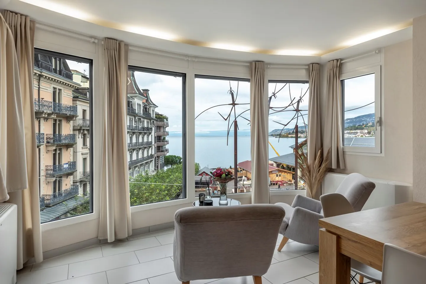 Wohnung mit Terrasse mit Blick auf den See im Zentrum von Montreux zu verkaufen - Foto 5 von 6