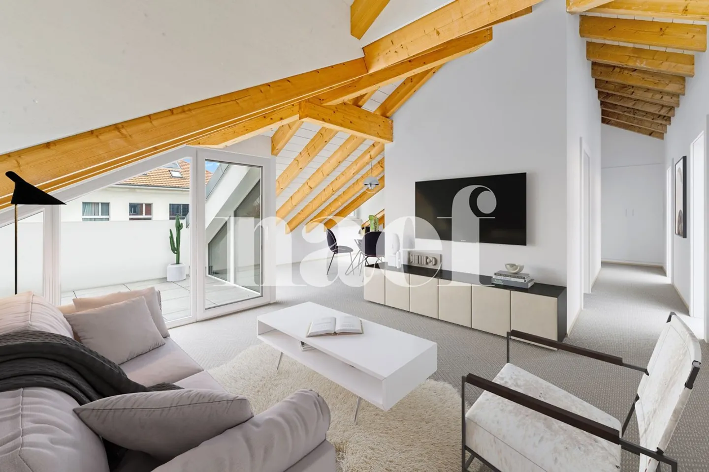 Bell'appartamento di 3,5 locali con balcone all'ultimo piano in vendita a Vully-le-Lac - Foto 1 di 5