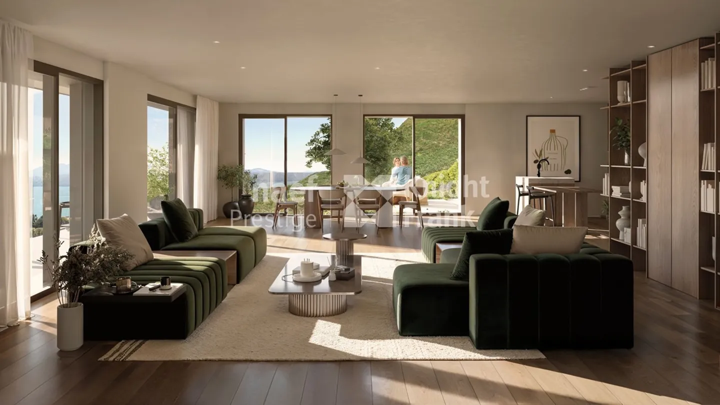 New 6.5-room duplex apartment with panoramic lake view - Photo 6 of 9