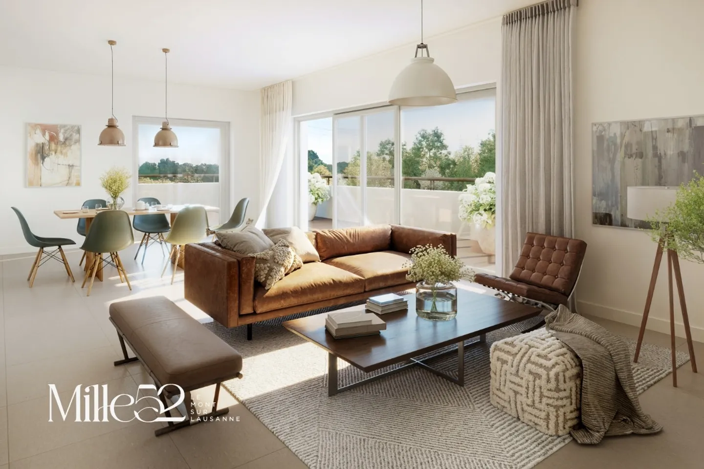 Mille52 - Lot C2-103 - Studio on the 1st floor with balcony - Photo 2 of 11