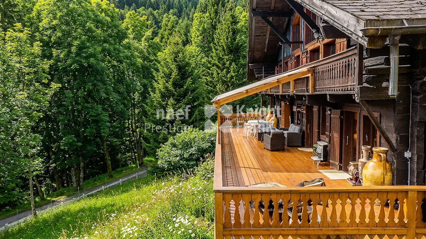 Außergewöhnliches 6-Zimmer-Chalet zu verkaufen zwischen Troistorrents und Morgins / VS - Foto 4 von 12