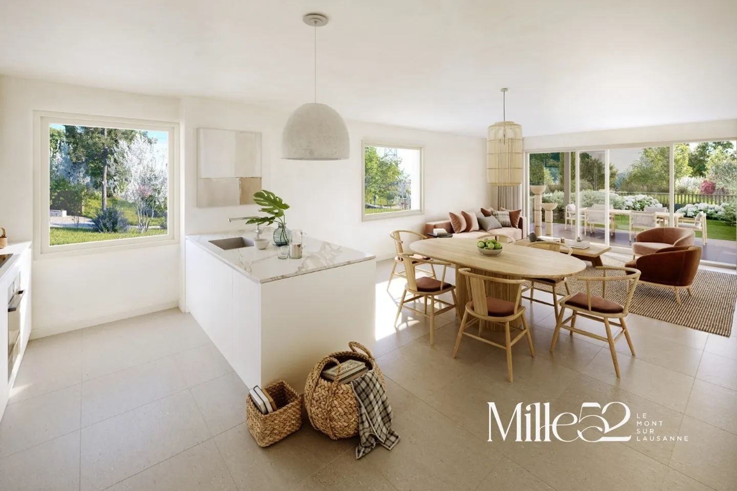 Mille52 - Lot F-1 - 5.5-room duplex with terrace and garden - Photo 3 of 13