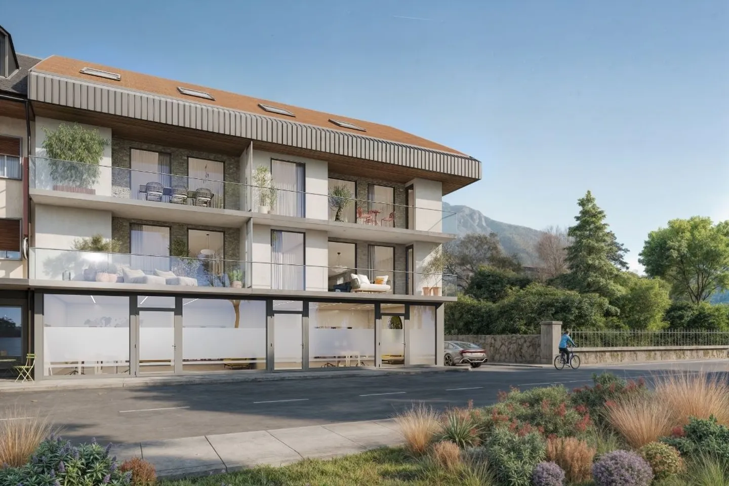 Lot A4 - Nuovo appartamento di 4.5 locali al 1° piano a due passi dal lago - Promozione Grand'Rive - In vendita a Villeneuve - Foto 1 di 8