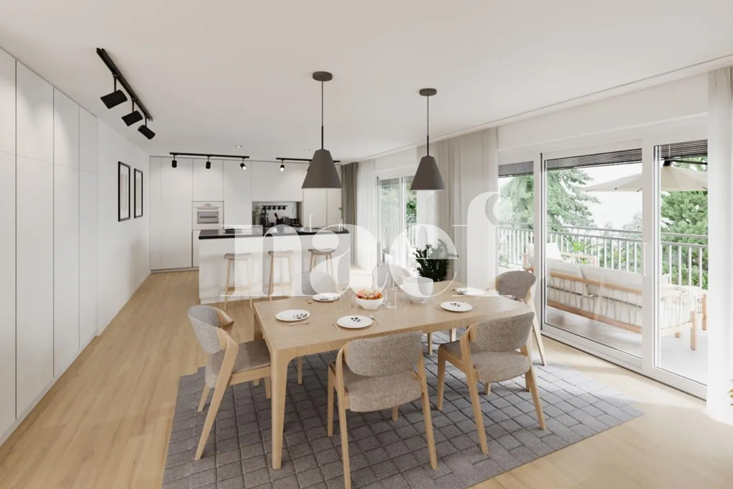 High-end 4.5-room apartment with 2 balconies for sale in Marly - Photo 1 of 6