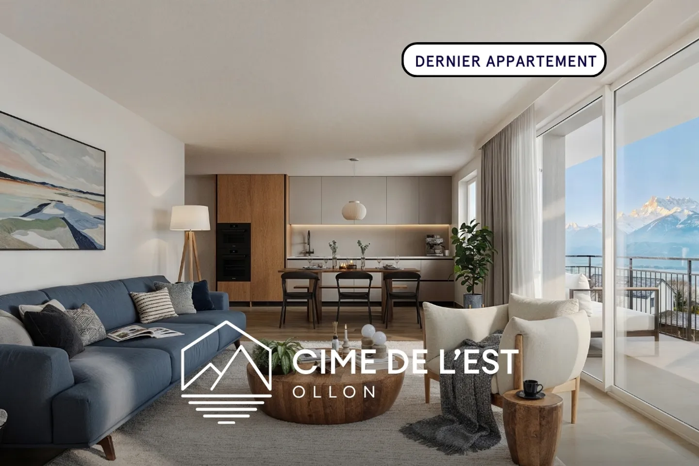 Cime de l'Est Promotion - 3.5 Room Apartment with Balcony and Garden for Sale in Ollon - Photo 2 of 7