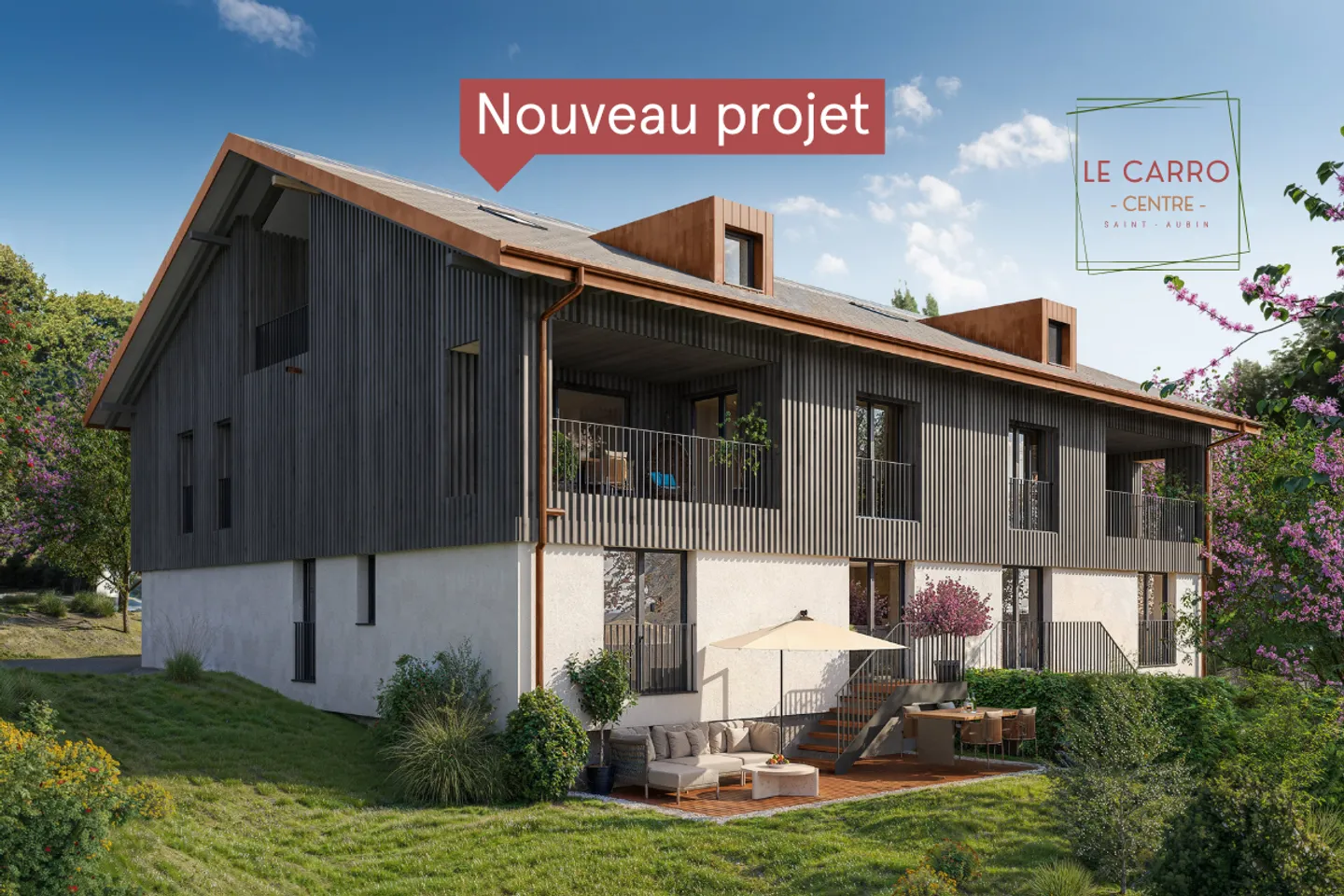 Appartement de 4.5 pièces au 1er étage à vendre à St-Aubin - Photo 1 sur 3