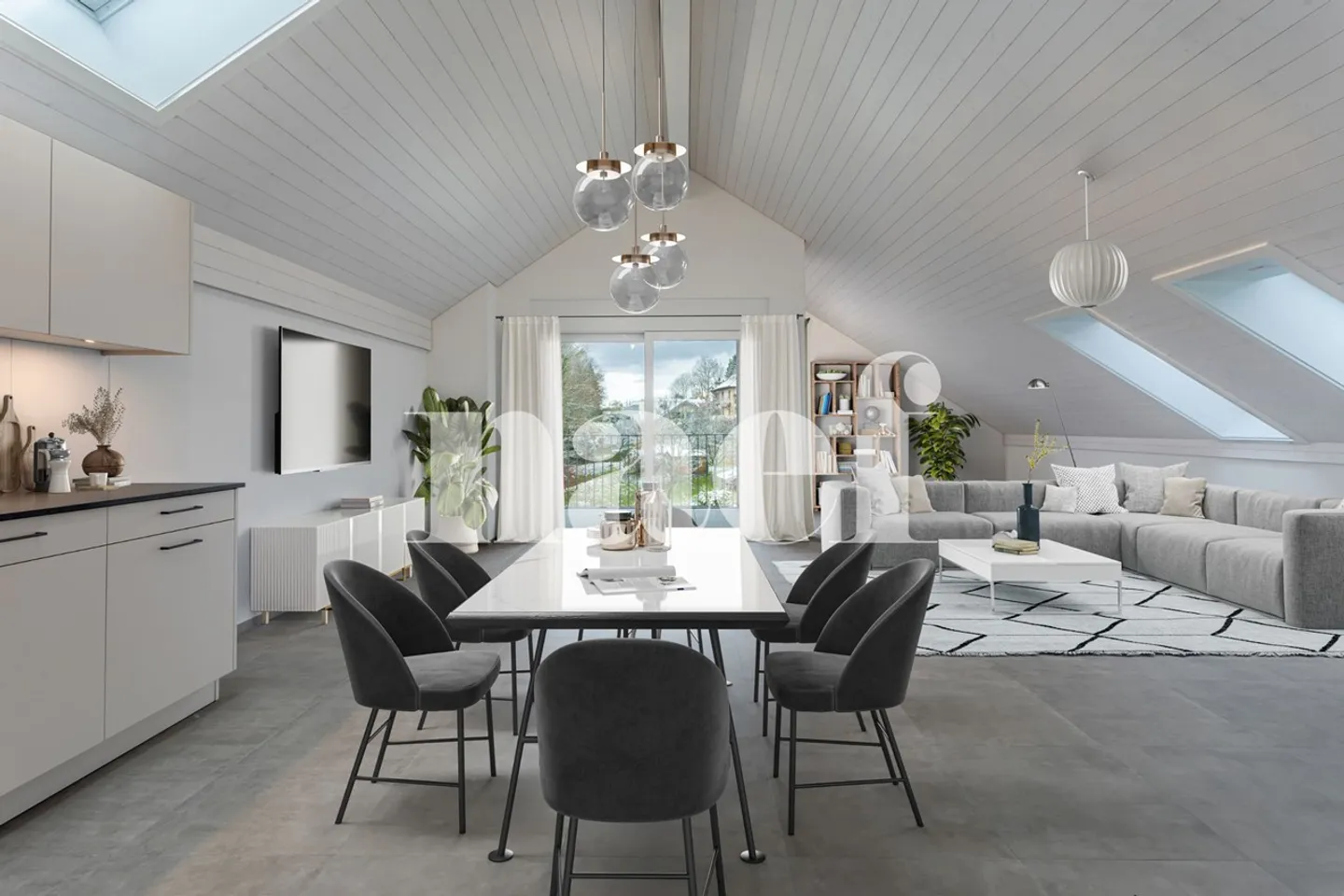 Magnifique 4.5 pièces dans les combles avec loggia à vendre à St-Aubin - Photo 1 sur 7