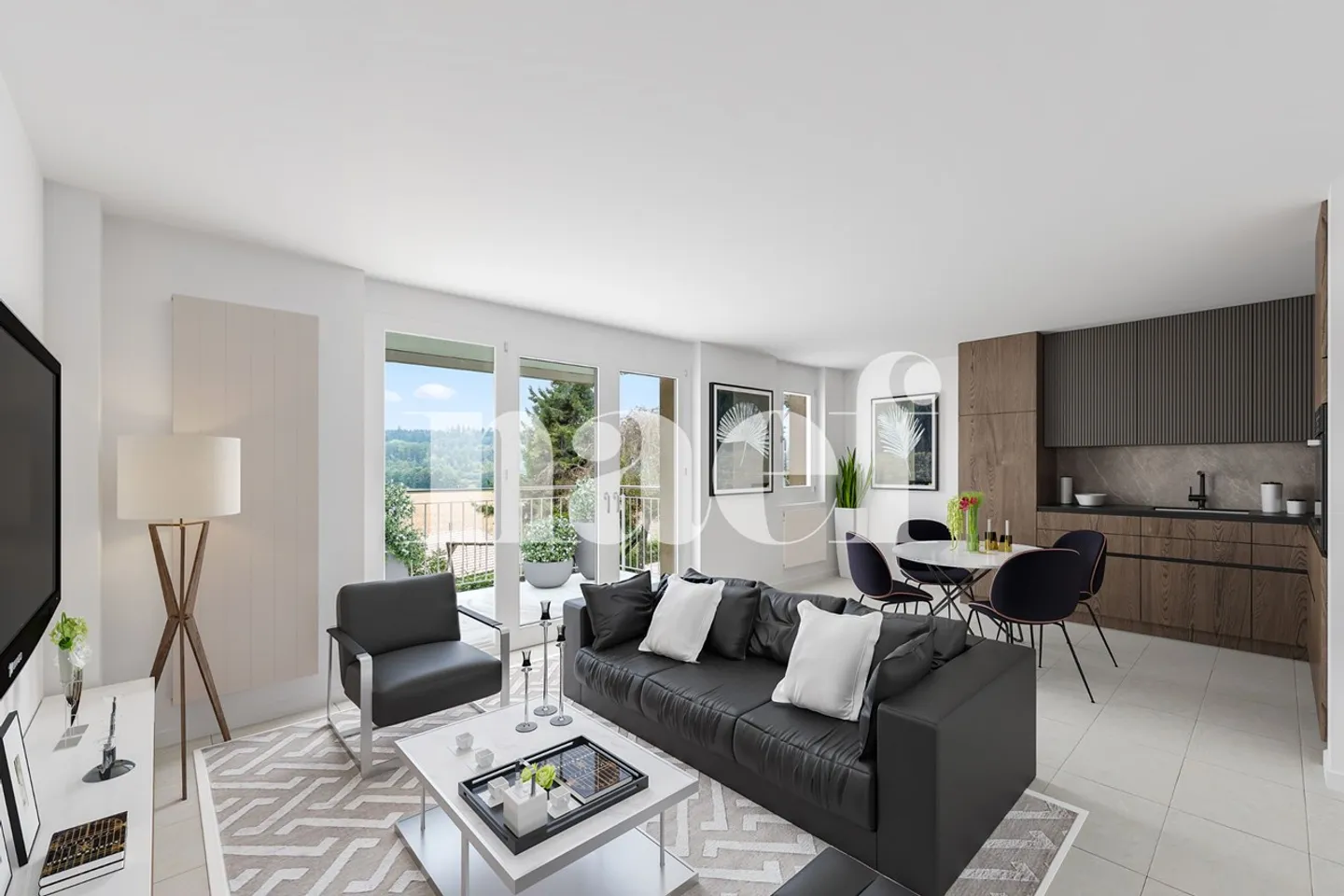 Appartamento ristrutturato di 3,5 locali al piano terra con terrazza di 160 m2 in vendita a Fétigny - Foto 1 di 6
