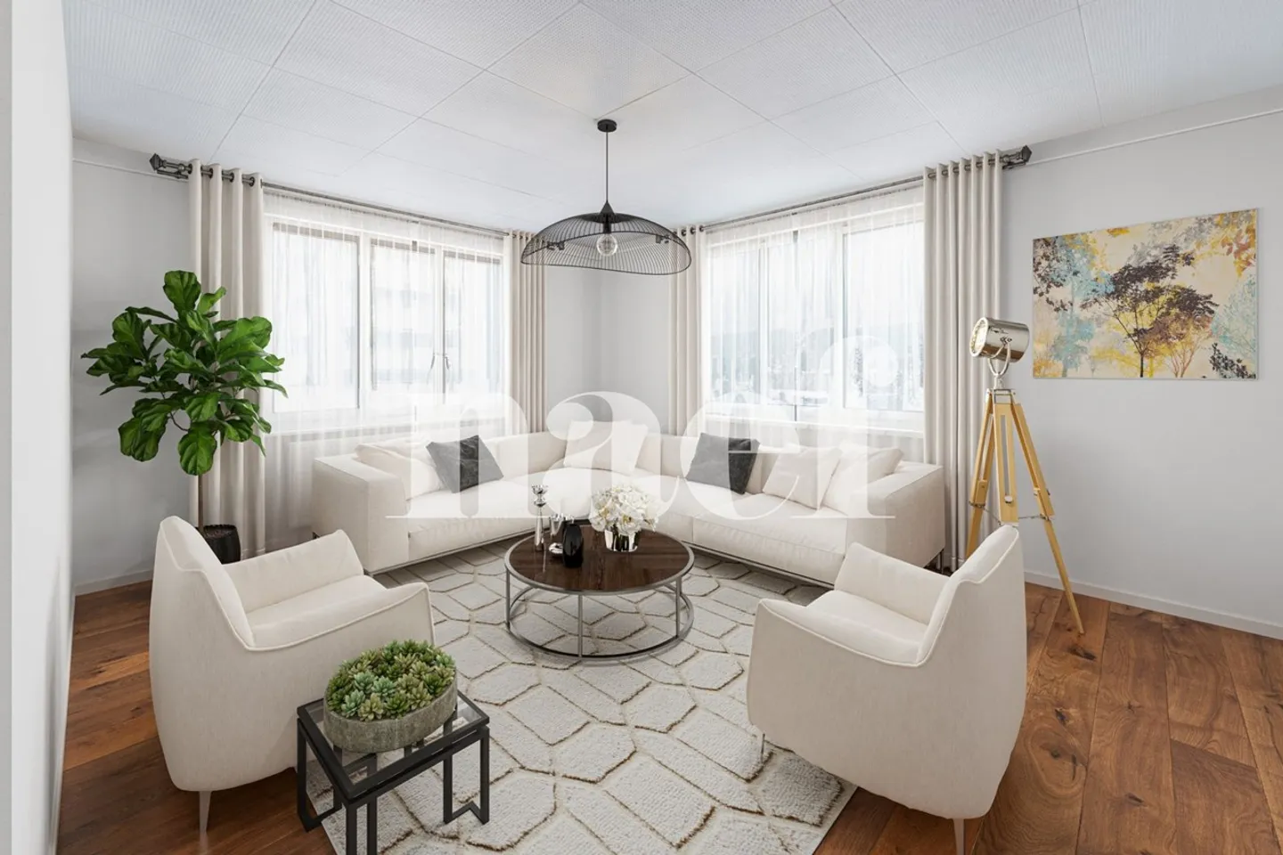 3.5-room apartment on the 2nd floor with a view of the Moléson and the Pre-Alps for sale in Bulle - Photo 1 of 8