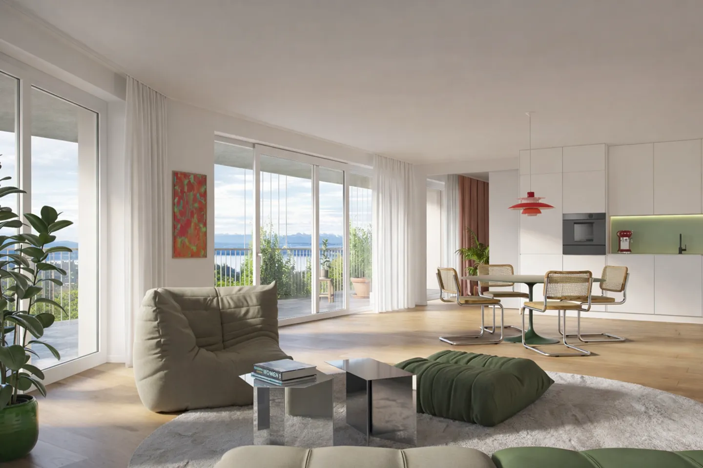 Nuovo progetto a St-Blaise - 4.5 stanze con vista lago - Foto 2 di 6