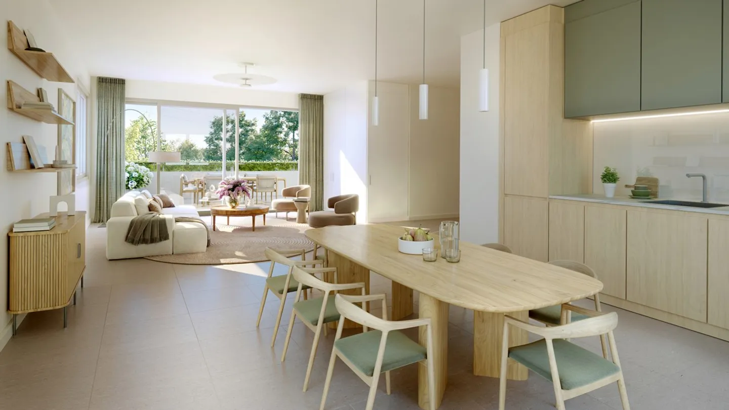 Mille52 - Lot B1-101 - 3.5-room apartment with balcony on the 1st floor - Photo 5 of 13