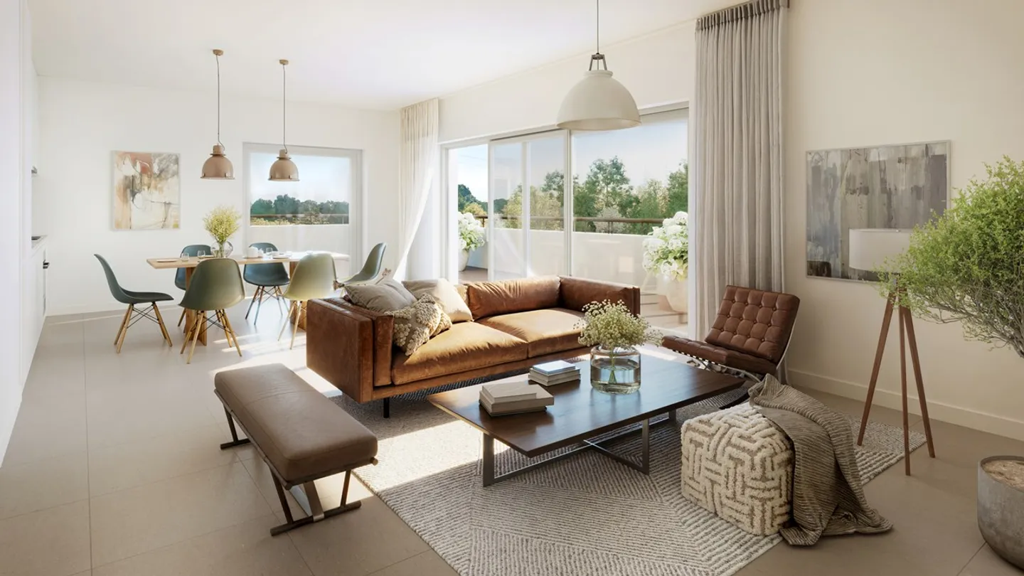 Mille52 - Lot B1-101 - 3.5-room apartment with balcony on the 1st floor - Photo 3 of 13
