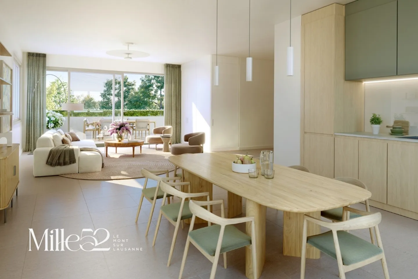 Mille52 - Lot C1-2 - 2.5 room apartment on the ground floor with terrace - Photo 3 of 13