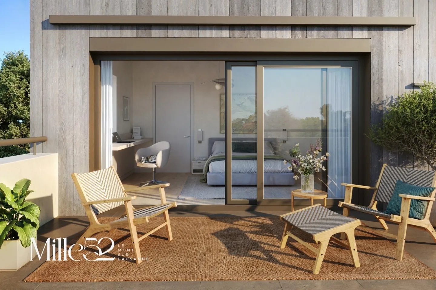 Mille52 - Lot C1-2 - 2.5 room apartment on the ground floor with terrace - Photo 5 of 13