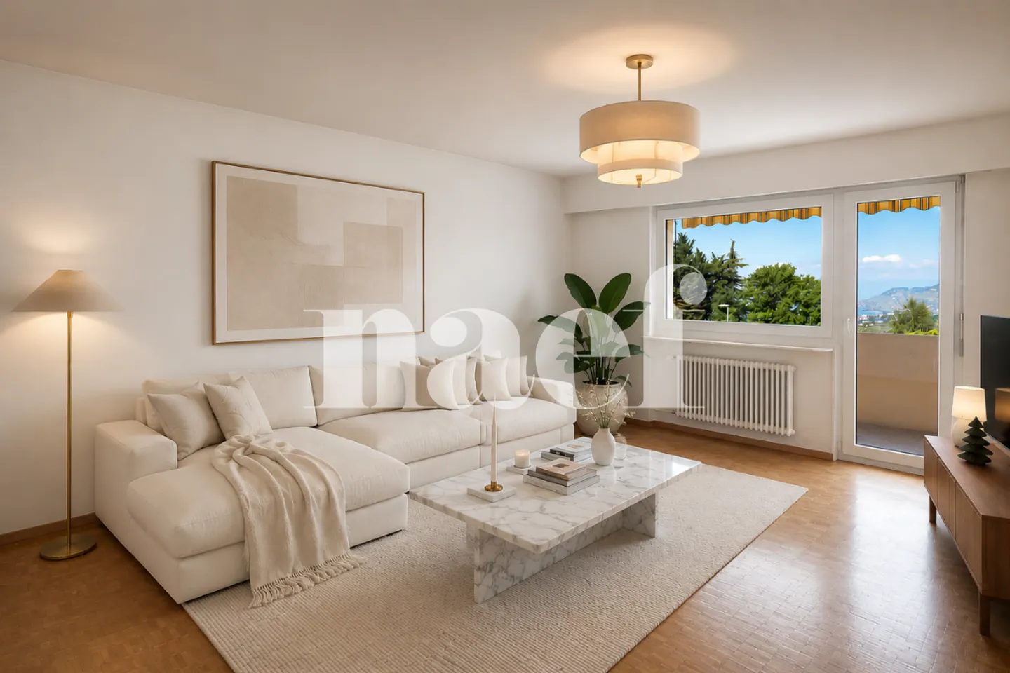 Geräumige 3,5-Zimmer-Wohnung mit Balkon und unverbautem Blick auf den See zu verkaufen in Chernex / Montreux - Foto 5 von 11