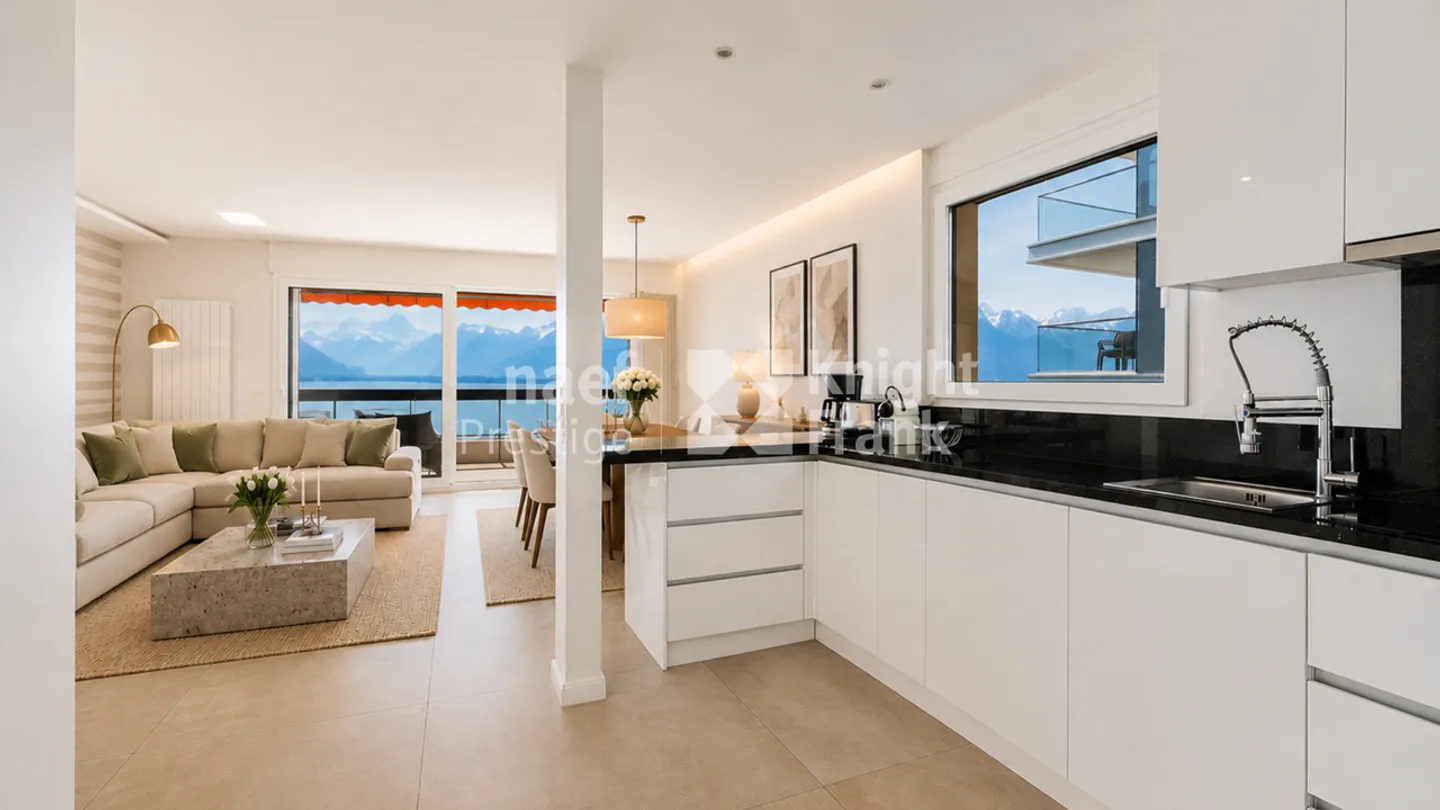 Superbo appartamento di 3,5 locali in riva al lago in vendita nel centro di Montreux - Foto 7 di 13