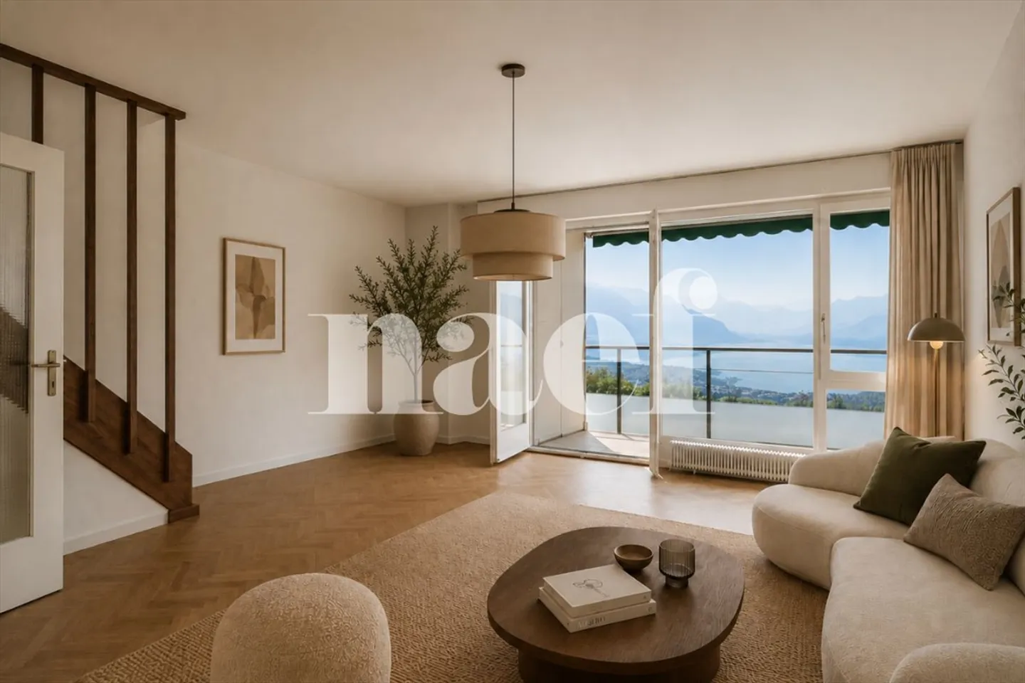 Appartement en duplex de 4.5 pièces avec vue panoramique sur le lac à vendre à Chardonne - Photo 2 sur 6