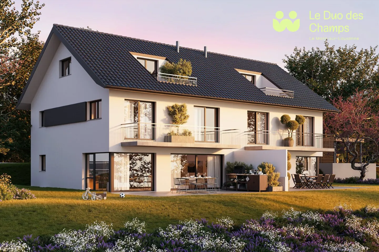 Le Duo des Champs - Spaziosa, luminosa e funzionale casa a schiera di 5.5 locali - Foto 1 di 10