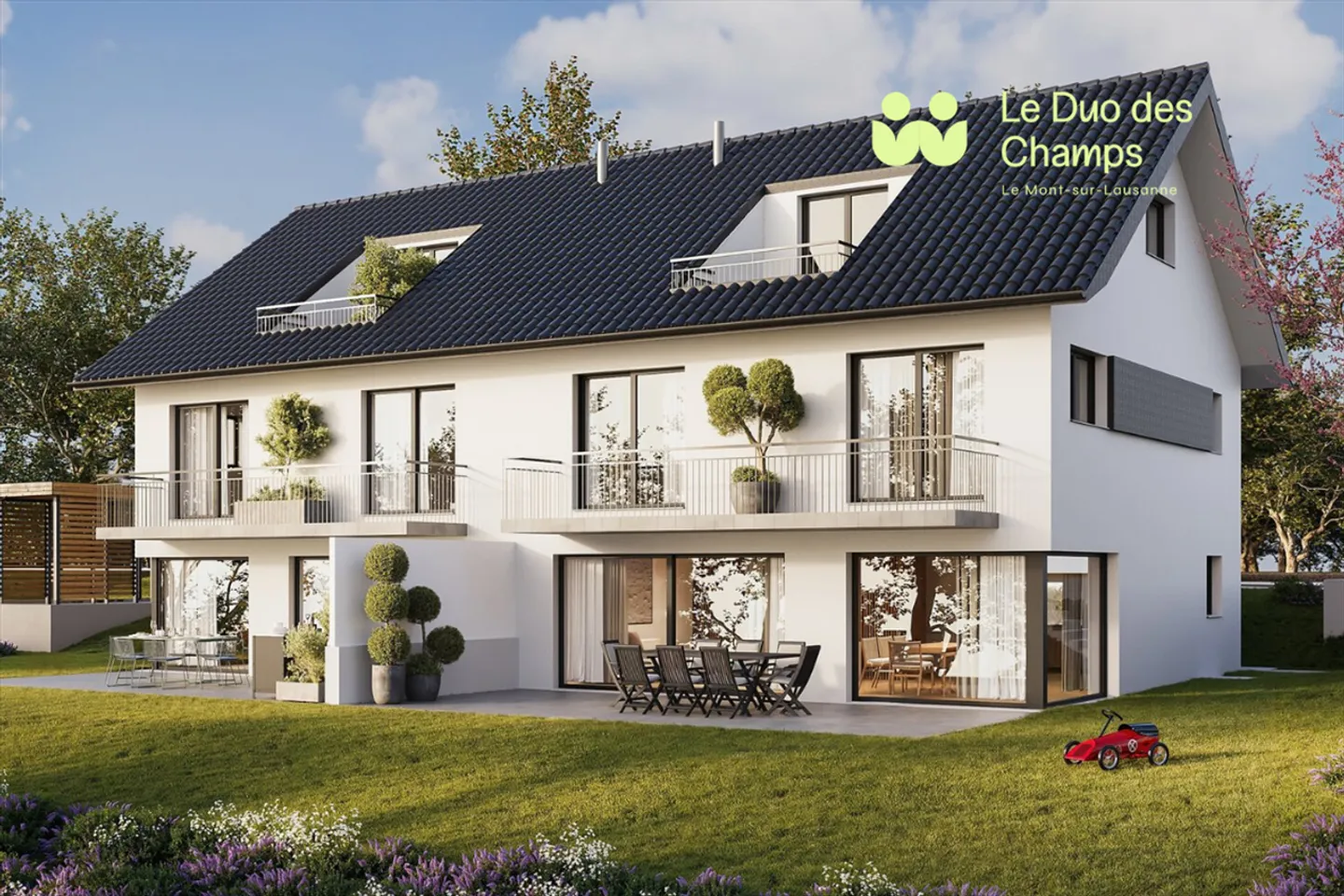 Le Duo des Champs - Spaziosa, luminosa e funzionale casa a schiera di 5.5 locali - Foto 3 di 10