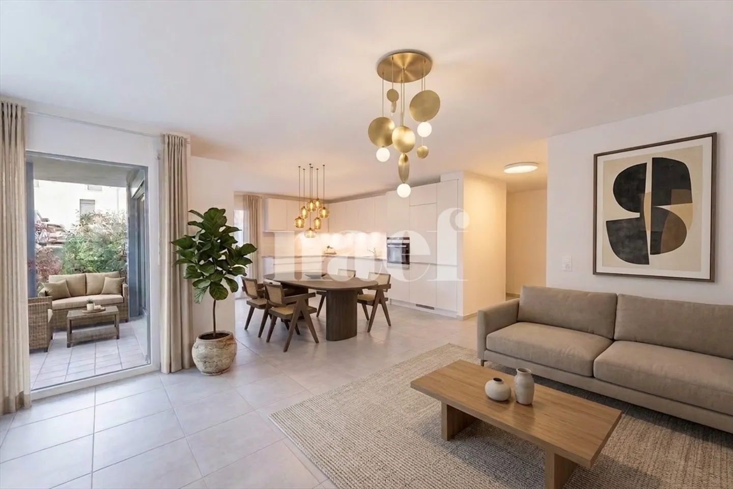 Appartement de 4.5 pièces au rez-de-chaussée avec terrasse et jardin à vendre à Prez-vers-Noréaz - Photo 3 sur 9