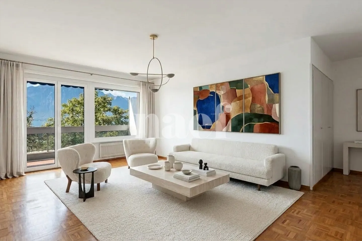 3.5-room apartment with large balcony and stunning lake view for sale in Montreux - Photo 6 of 13