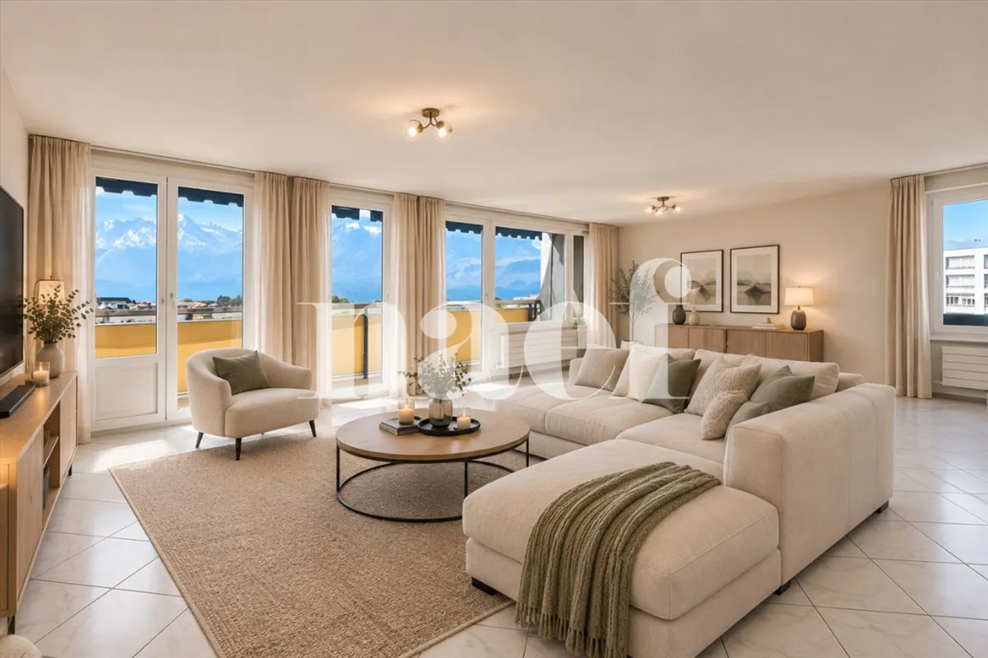 4,5-Zimmer-Wohnung mit Seeblick und zwei großen Balkonen in Corsier-sur-Vevey zu verkaufen - Foto 5 von 13