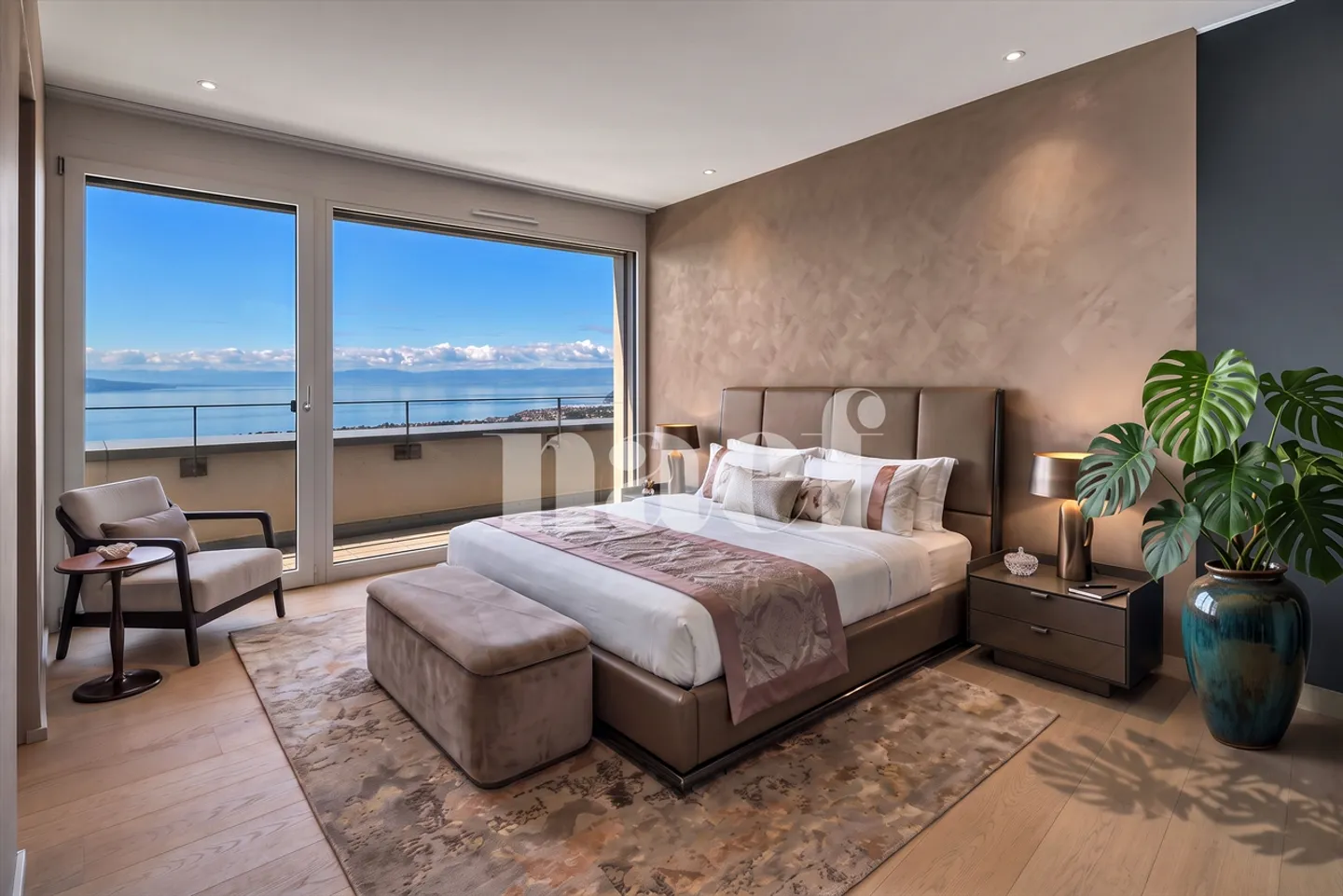 Penthouse apartment with 4.5 rooms, terrace, and magnificent view of Lake Geneva for sale in the heights of Montreux - Photo 10 of 13