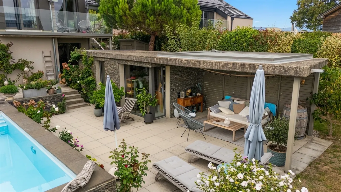 6,5-Zimmer-Einfamilienhaus mit Pool in Vallamand zu verkaufen - Foto 4 von 12