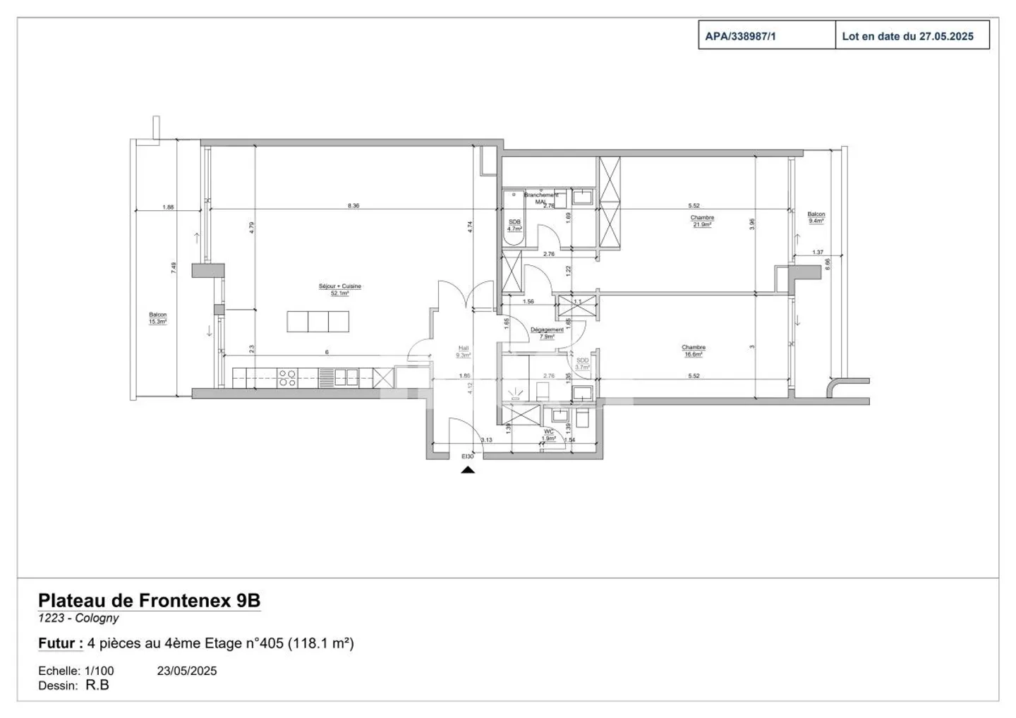 4-room apartment with two balconies - Cologny - Photo 13 of 13