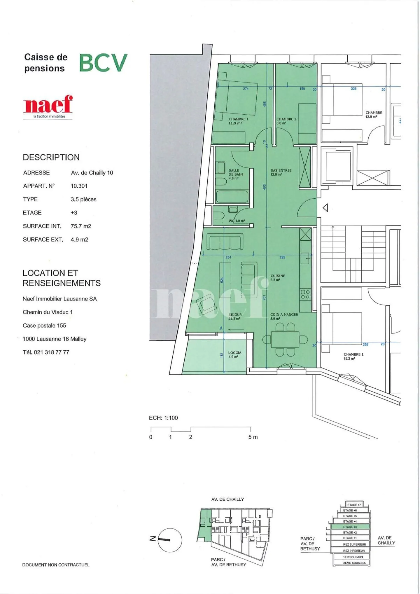 Appartement moderne à Chailly - Photo 2 sur 2