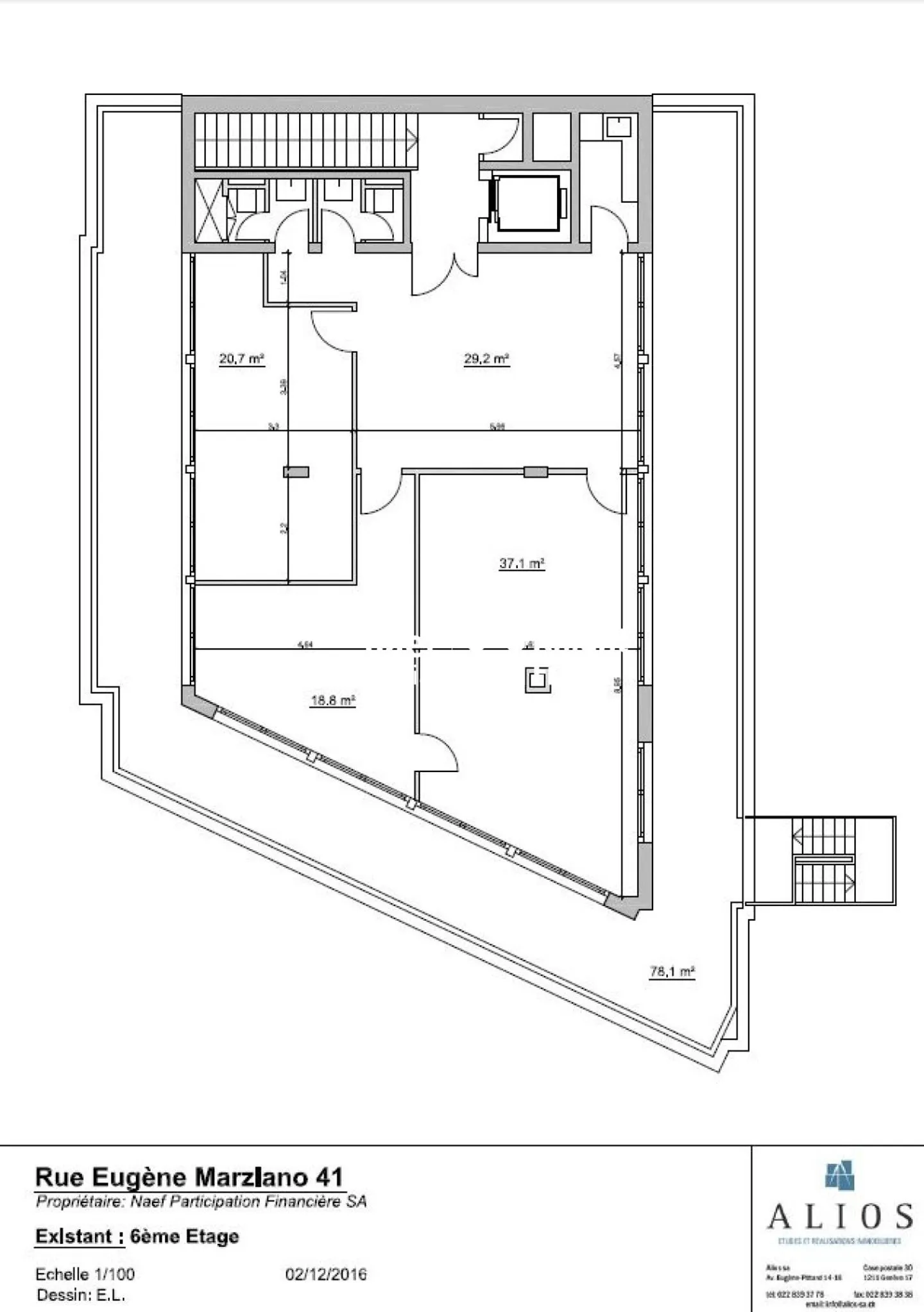 Acacias - Bureau de 117 m² avec terrasse - Photo 9 sur 9