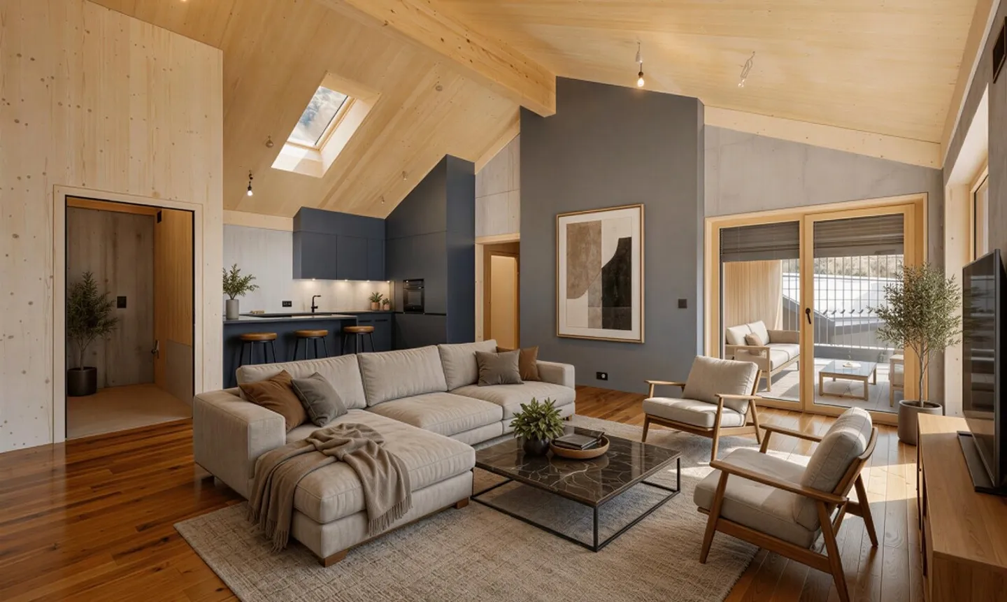 Newly built penthouse apartment with special architecture and mountain view - Photo 2 of 11