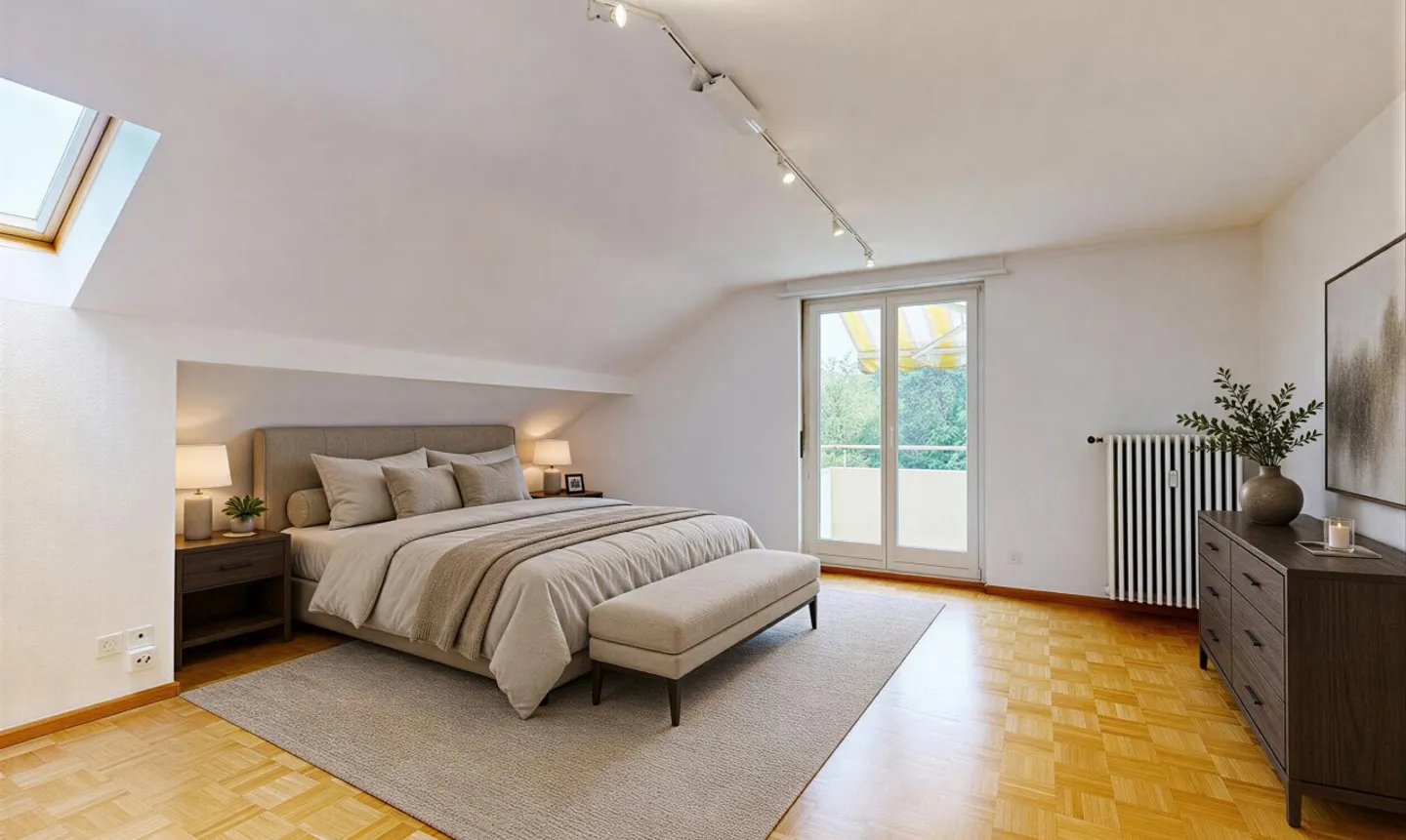 Maisonette attico con tre balconi e giardino privato - Foto 10 di 11