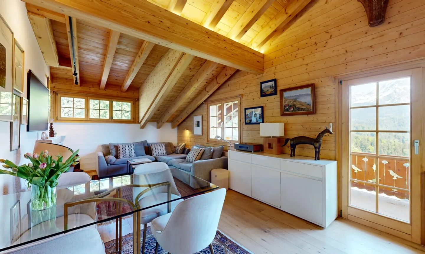 Beautiful apartment with mezzanine and panoramic view – Chesières, Villars - Photo 4 of 11