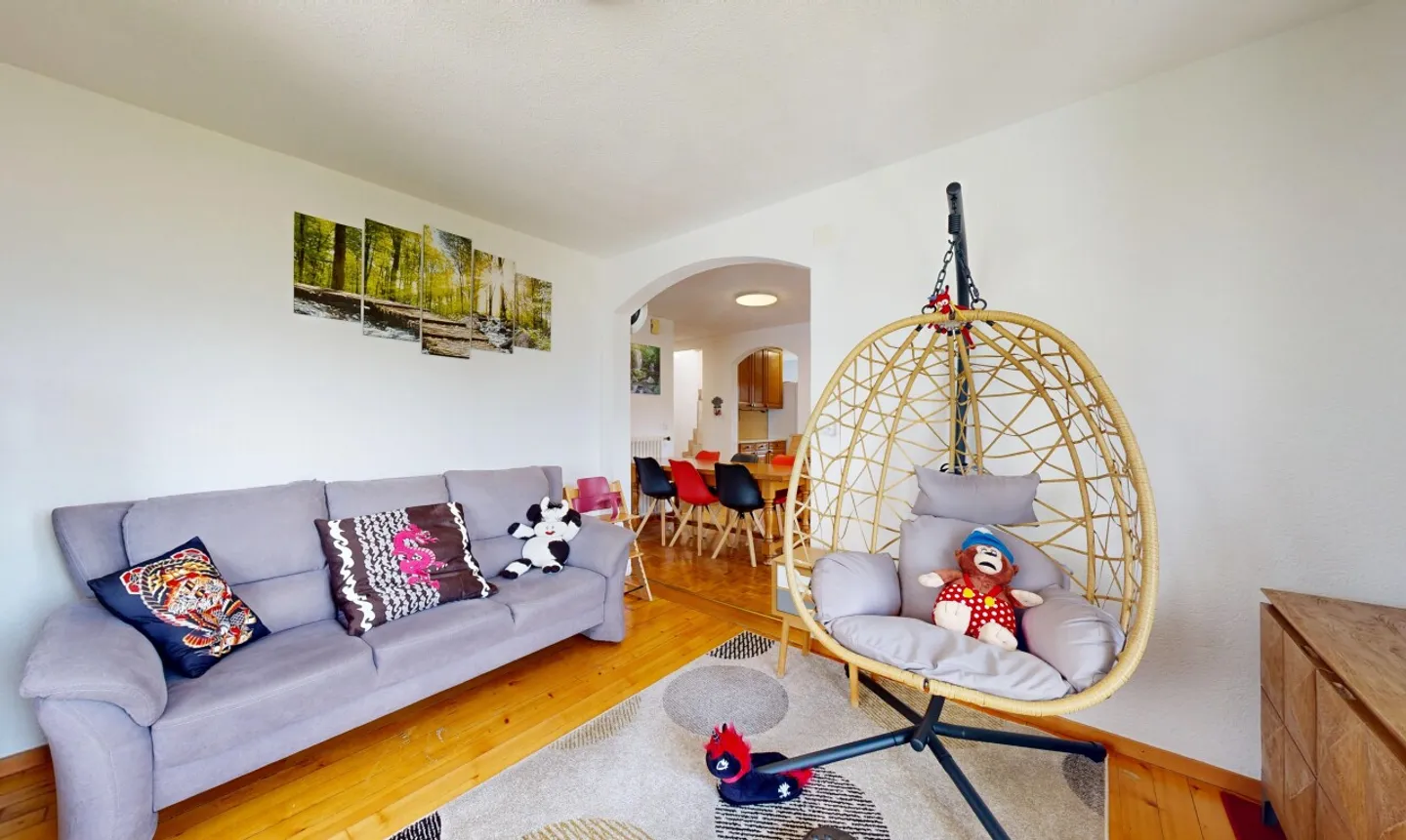 Duplex de 6.5 pièces avec balcon, garages et vue dégagée à Savièse - Foto 7 von 11