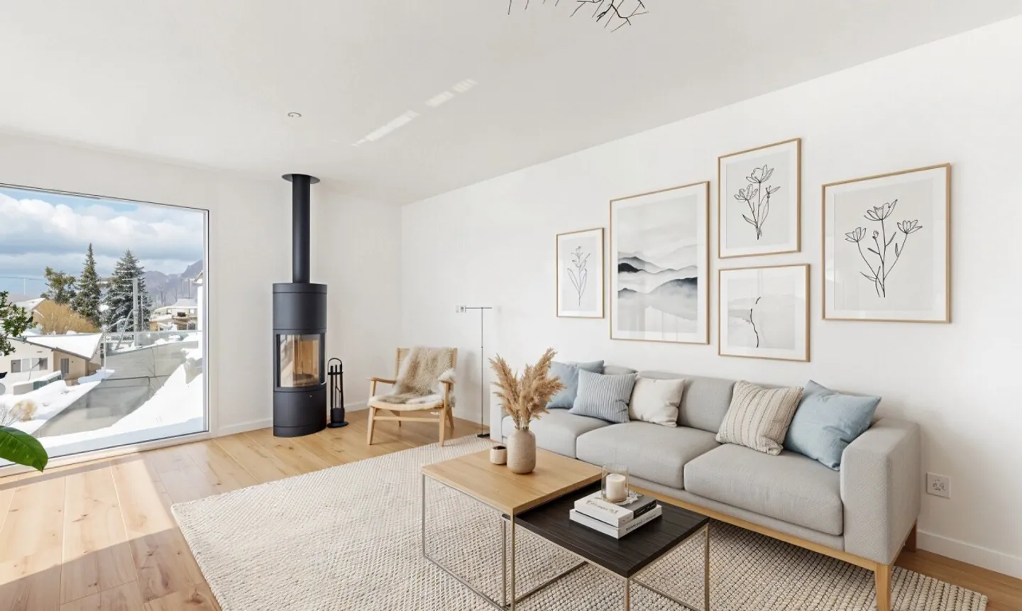 Wohnen mit Aussicht stilvolle Terrassenwohnung in Plasselb - Photo 2 of 11