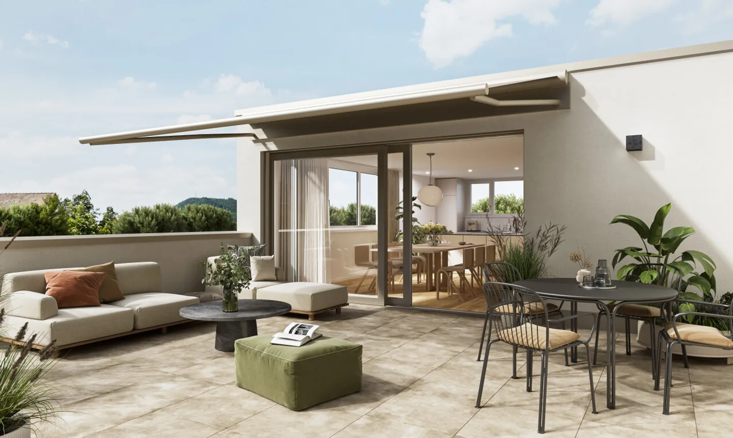 Exclusive semi-detached house with panoramic view in Kriens - Photo 1 of 6