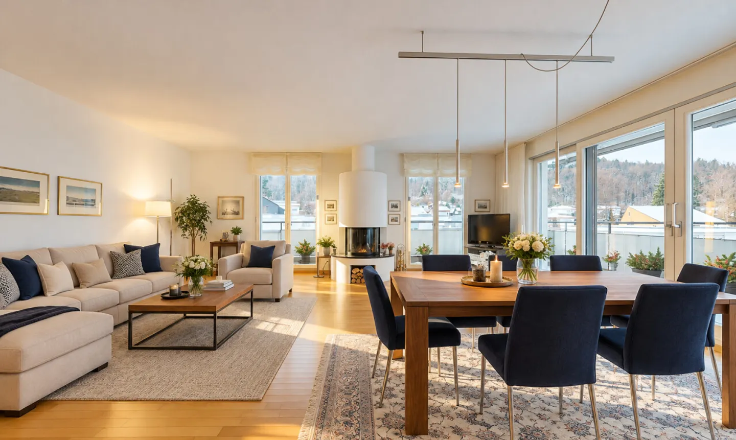 Appartement penthouse de 5,5 pièces élégant avec vue dégagée - Photo 1 sur 13