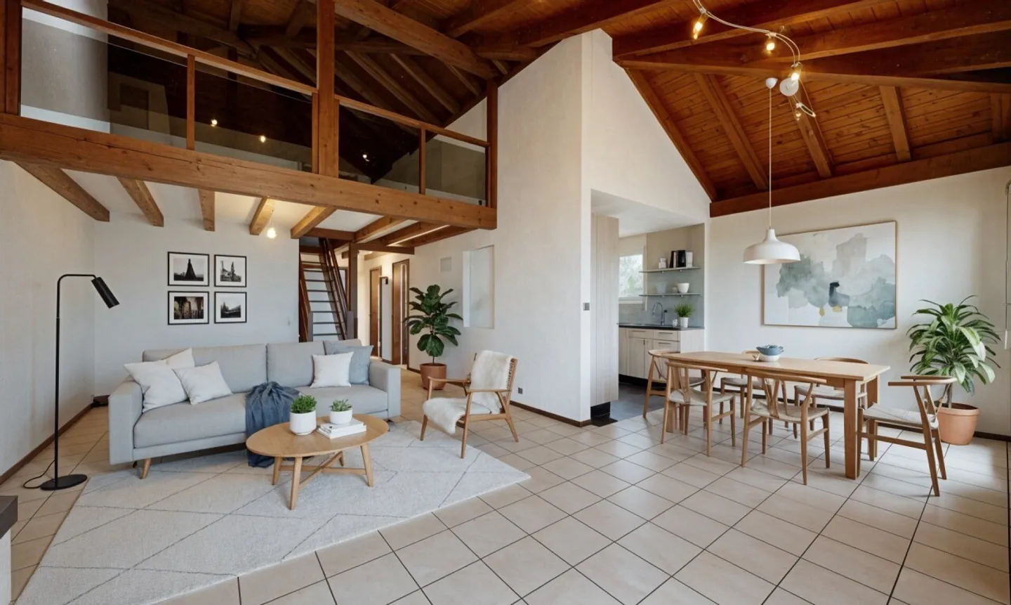 St-Blaise: Grand 5p au dernier étage avec vue sur le lac - Photo 2 of 13